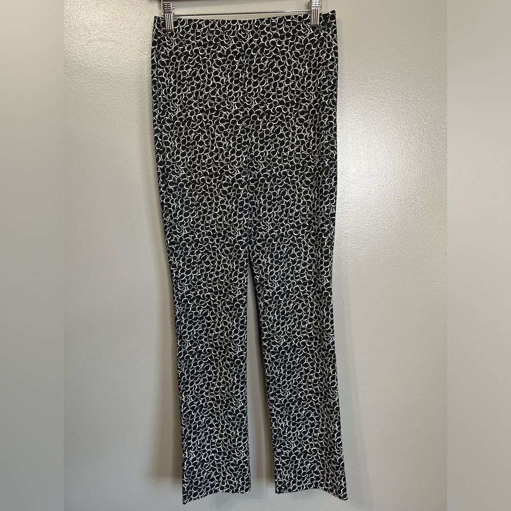 WHBM the slim pant eccentric circles size 2R business casual office artsy artist
